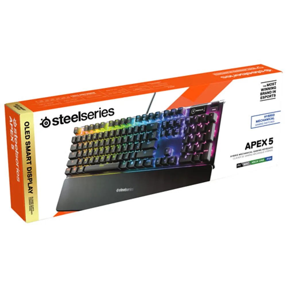 SteelSeries Apex 5 Backlit Hybrid Mechanical Gaming Keyboard