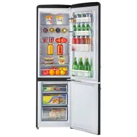 Unique Retro 22" 9 Cu. Ft. Bottom Freezer Refrigerator (UGP-275L B AC) - Midnight Black