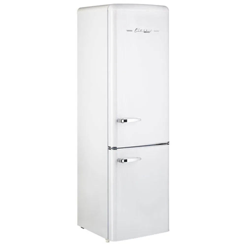 Unique Retro 22" 9 Cu. Ft. Bottom Freezer Refrigerator (UGP-275L W AC) - Marshmallow White
