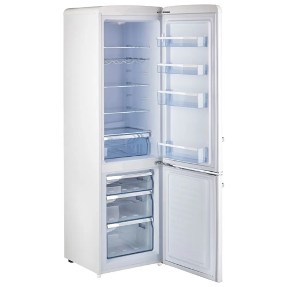Unique Retro 22" 9 Cu. Ft. Bottom Freezer Refrigerator (UGP-275L W AC) - Marshmallow White