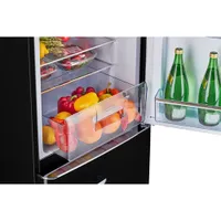 Unique Retro 22" 7 Cu. Ft. Bottom Freezer Refrigerator (UGP-215L B AC) - Midnight Black