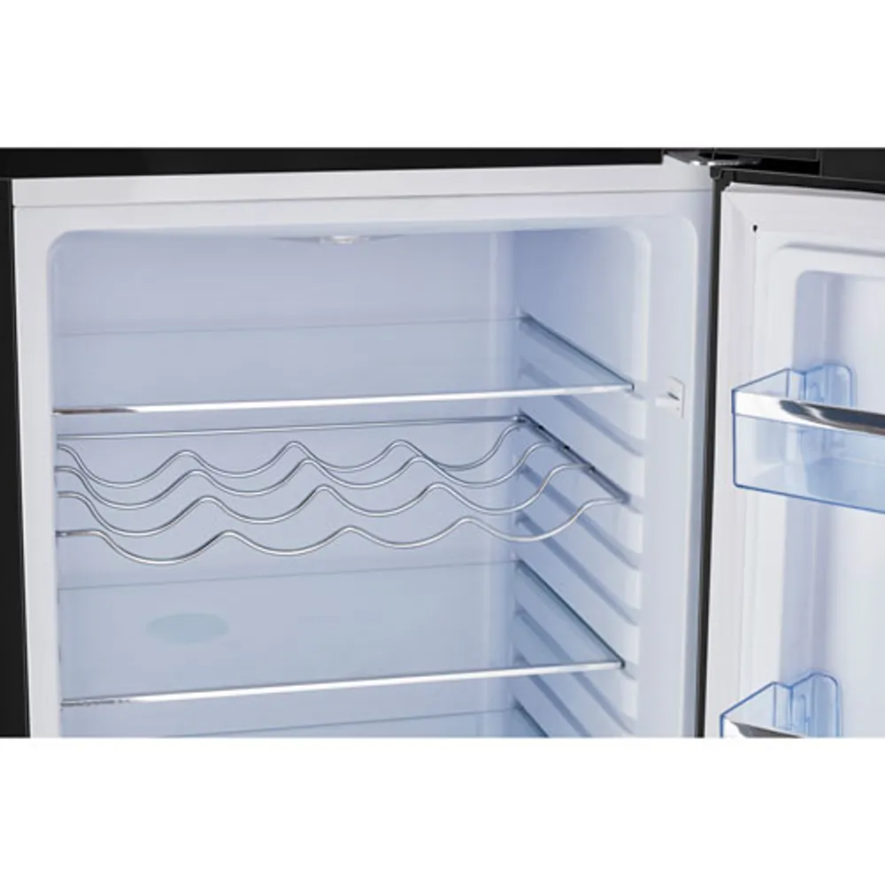 Unique Retro 22" 7 Cu. Ft. Bottom Freezer Refrigerator (UGP-215L B AC) - Midnight Black