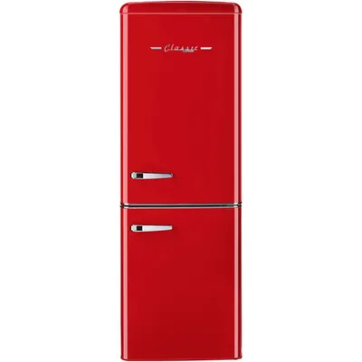 Unique Retro 22" 7 Cu. Ft. Bottom Freezer Refrigerator (UGP-215L R AC) - Candy Red