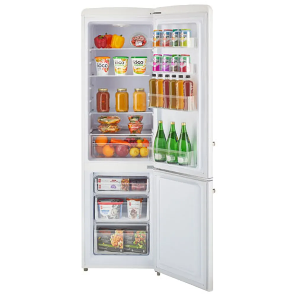 Unique Retro 22" 10 Cu. Ft. Solar-Powered Bottom Freezer Refrigerator (UGP-275L W) - White