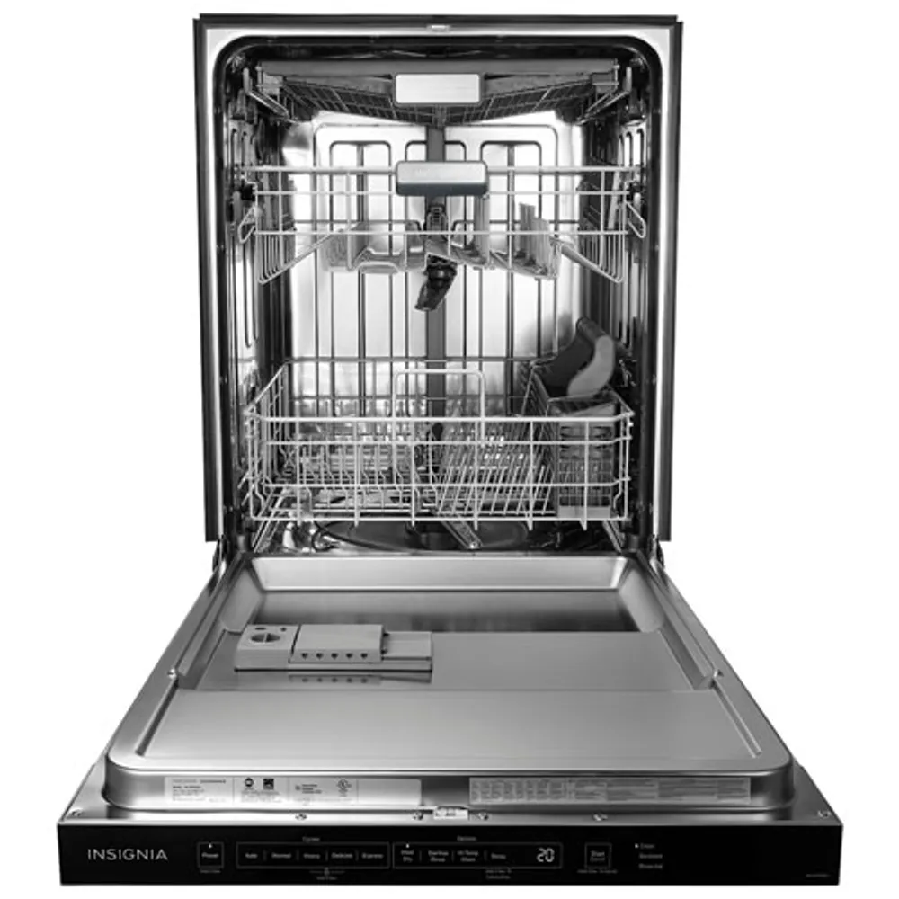 Insignia 24" 49dB Built-In Dishwasher with 3rd Rack, Sensor Wash & Tub (NS-DWR3SS1) - Stainless Steel