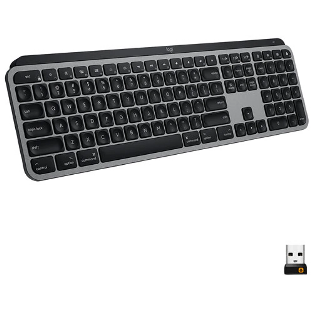 Logitech MX Keys Bluetooth Backlit Keyboard for Mac - Space Grey - Bilingual