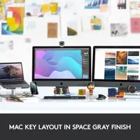 Logitech MX Keys Bluetooth Backlit Keyboard for Mac - Space Grey - Bilingual