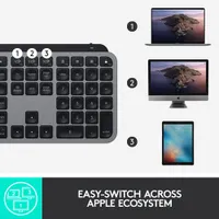 Clavier rétroéclairé Bluetooth MX Keys de Logitech pour Mac - Gris cosmique - Bilingue