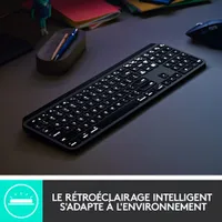 Clavier rétroéclairé Bluetooth MX Keys de Logitech pour Mac - Gris cosmique - Bilingue