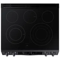 Samsung 30" 6.3 Cu. Ft. Double Oven Slide-In Electric Air Fry Range (NE63T8751SG) - Black Stainless