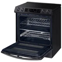 Samsung 30" 6.3 Cu. Ft. Double Oven Slide-In Electric Air Fry Range (NE63T8751SG) - Black Stainless