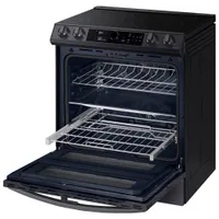 Samsung 30" 6.3 Cu. Ft. Double Oven Slide-In Electric Air Fry Range (NE63T8751SG) - Black Stainless