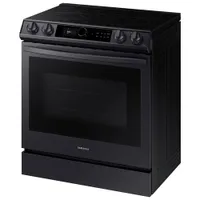 Samsung 30" 6.3 Cu. Ft. True Convection Slide-In Electric Air Fry Range (NE63T8711SG) - Black Stainless
