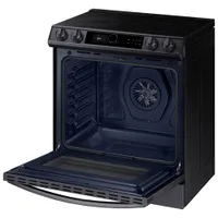 Samsung 30" 6.3 Cu. Ft. True Convection Slide-In Electric Air Fry Range (NE63T8711SG) - Black Stainless