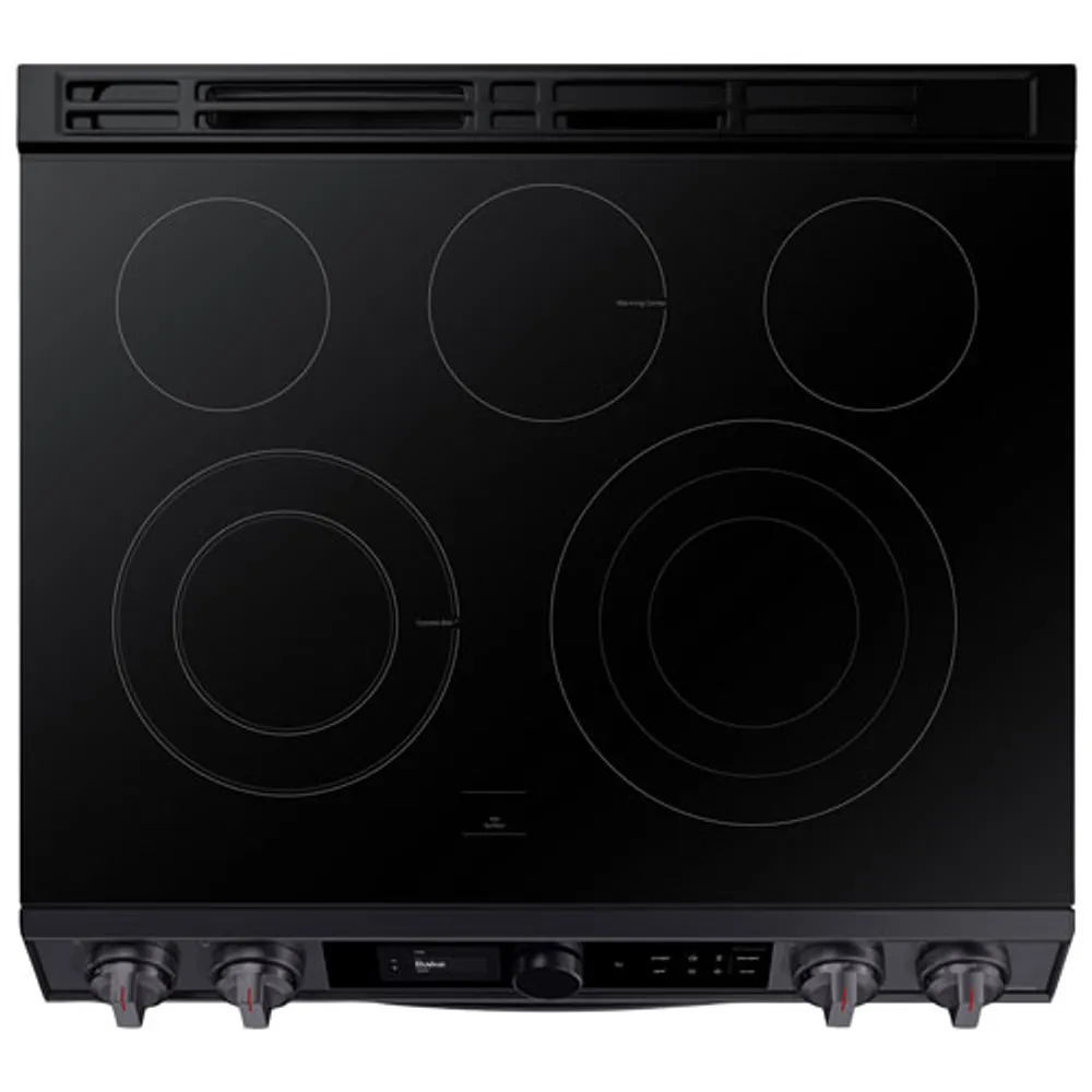 Samsung 30" 6.3 Cu. Ft. True Convection Slide-In Electric Air Fry Range (NE63T8711SG) - Black Stainless