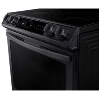 Samsung 30" 6.3 Cu. Ft. True Convection Slide-In Electric Air Fry Range (NE63T8711SG) - Black Stainless