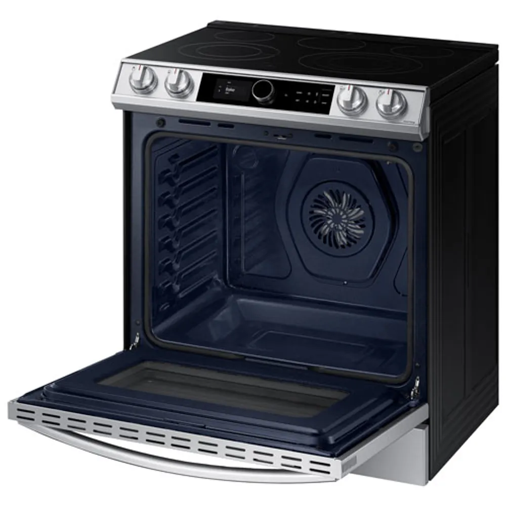Samsung 30" 6.3 Cu. Ft. True Convection Slide-In Electric Air Fry Range (NE63T8711SS) - Stainless
