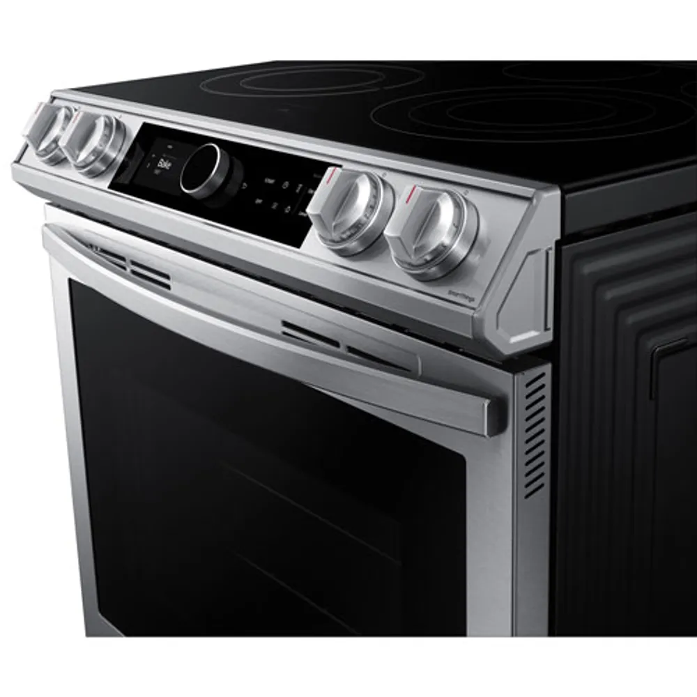 Samsung 30" 6.3 Cu. Ft. True Convection Slide-In Electric Air Fry Range (NE63T8711SS) - Stainless