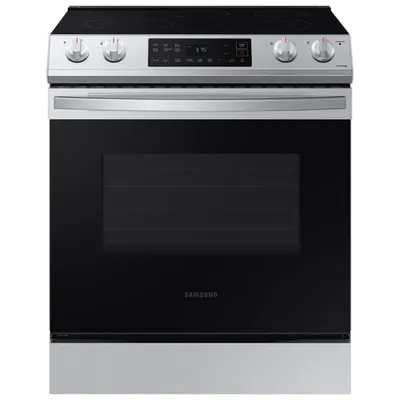 Samsung 30" 6.3 Cu. Ft. Self-Clean 5-Element Slide-In Electric Range (NE63T8111SS) - Stainless