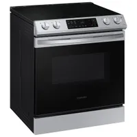 Samsung 30" 6.3 Cu. Ft. Self-Clean 5-Element Slide-In Electric Range (NE63T8111SS) - Stainless