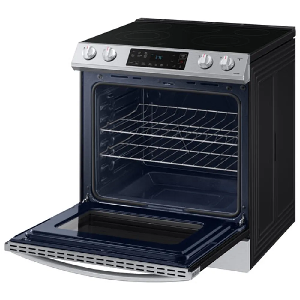 Samsung 30" 6.3 Cu. Ft. Self-Clean 5-Element Slide-In Electric Range (NE63T8111SS) - Stainless