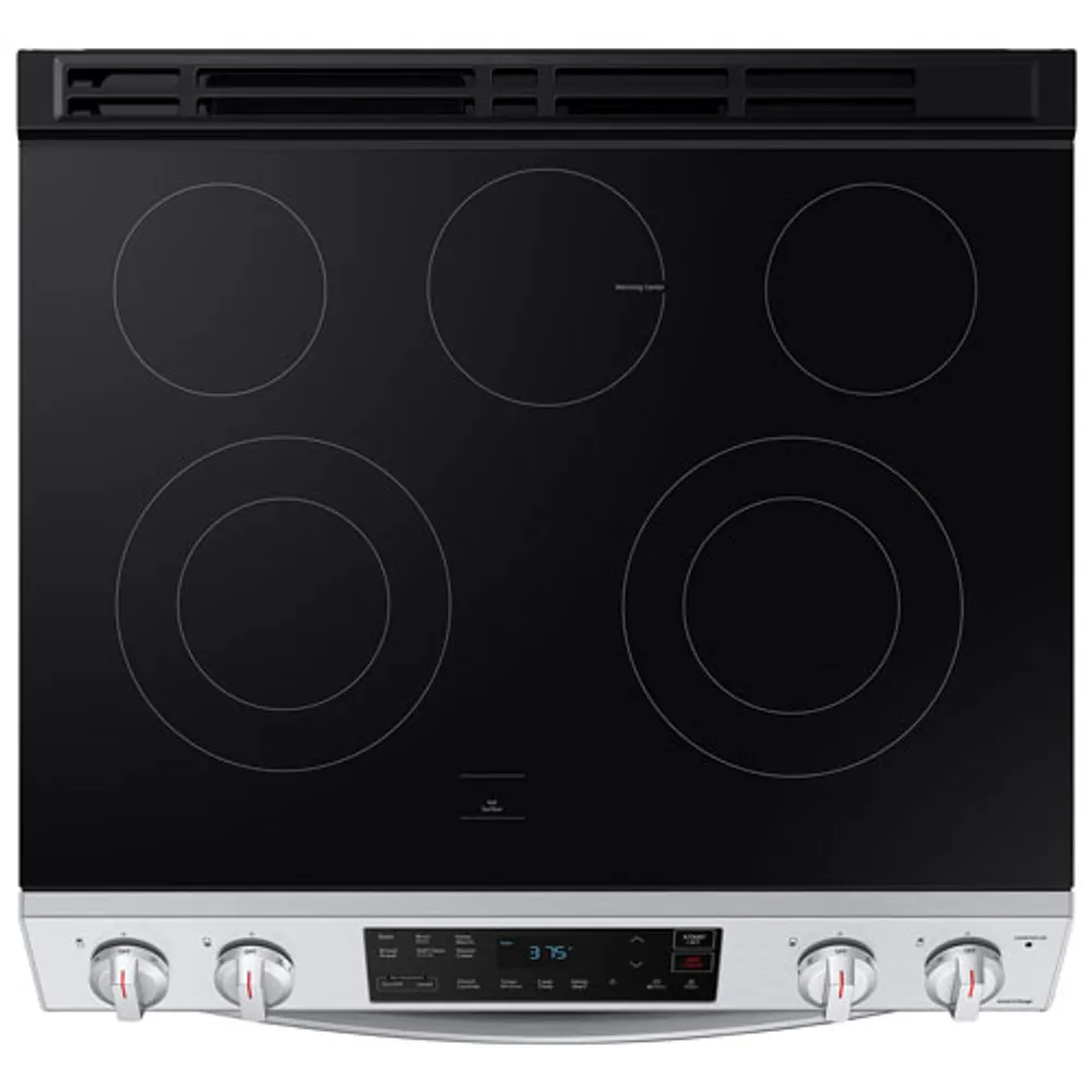 Samsung 30" 6.3 Cu. Ft. Self-Clean 5-Element Slide-In Electric Range (NE63T8111SS) - Stainless