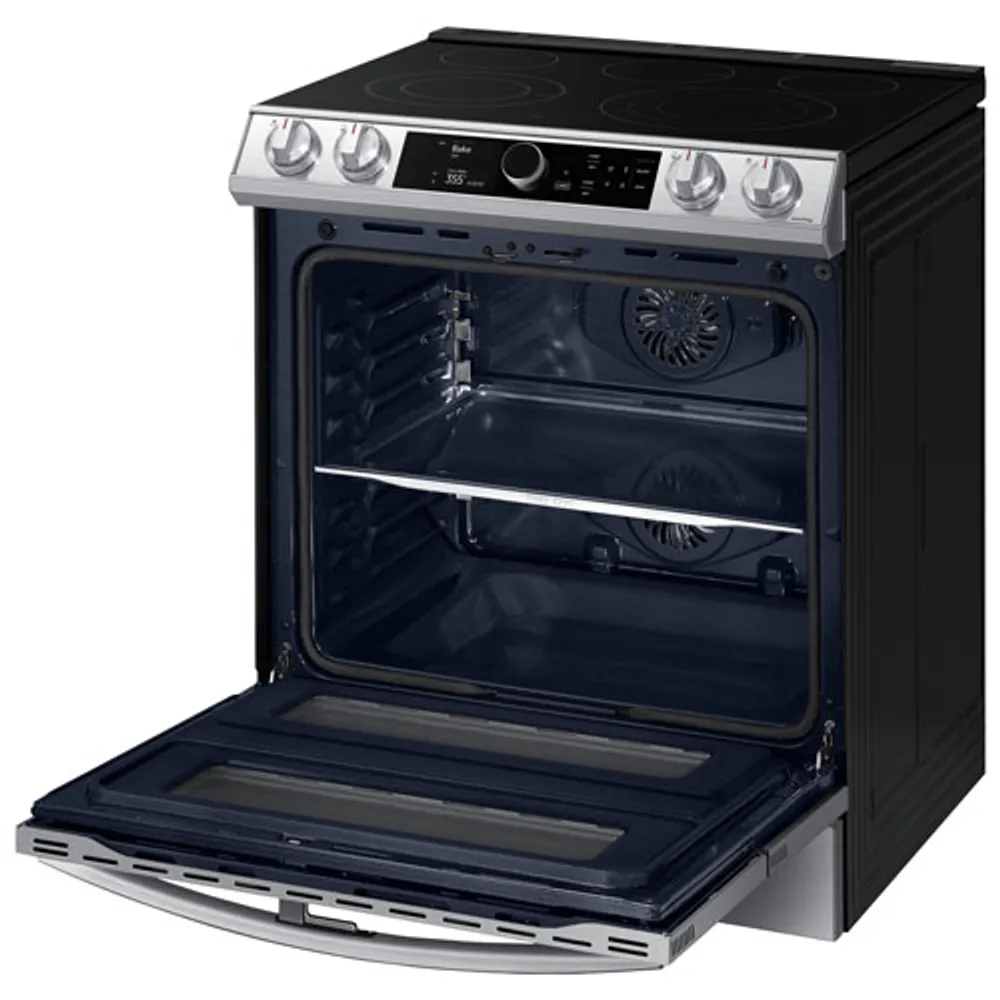 Samsung 30" 6.3 Cu. Ft. Double Oven Slide-In Electric Air Fry Range (NE63T8751SS) - Stainless