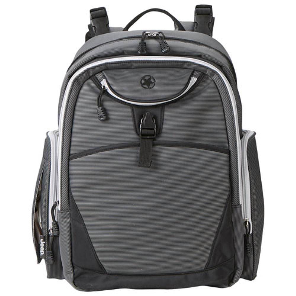 Jeep Adventures Backpack Diaper Bag - Grey/Black