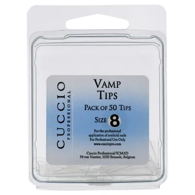 Vamp Tips - 8 by Cuccio Pro for Women - 50 Pc Acrylic Nails