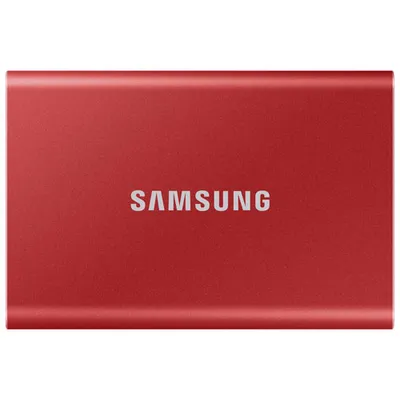 Disque SSD externe USB 3.2 de 1 To T7 de Samsung (MU-PC1T0R/AM) - Rouge