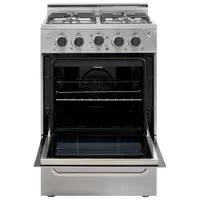 Unique Prestige 24" 2.3 Cu. Ft. Fan Convection Freestanding Gas Range (UGP-24V PC1) - Stainless Steel