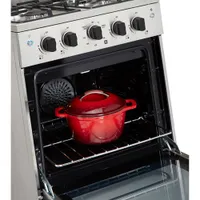 Unique Prestige 24" 2.3 Cu. Ft. Fan Convection Freestanding Gas Range (UGP-24V PC1) - Stainless Steel