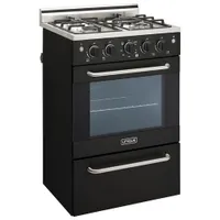 Unique Prestige 24" 2.3 Cu. Ft. Electric Spark Ignition Freestanding Gas Range (UGP-24V PC1) - Black