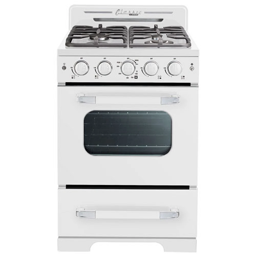 Unique Classic Retro 24" 2.9 Cu. Ft. Fan Convection Freestanding Gas Range (UGP-24CR