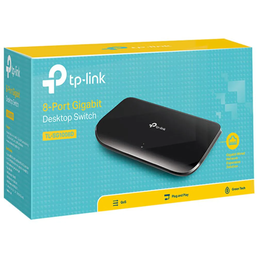 Commutateur de bureau Gigabit à 8 ports de TP-Link (TL-SG1008D)