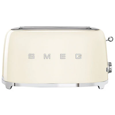 Smeg 50's Style Retro Long Slot Toaster - 4-Slice - Cream