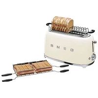 Smeg 50's Style Retro Long Slot Toaster - 4-Slice - Cream