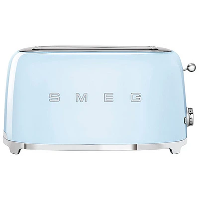 Smeg 50's Style Retro Long Slot Toaster - 4-Slice - Pastel Blue