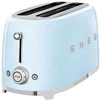 Smeg 50's Style Retro Long Slot Toaster - 4-Slice - Pastel Blue