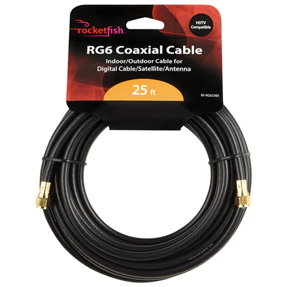 Rocketfish 7.62m (25 ft.) RG6 Coaxial Cable - Only at Best Buy