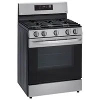 LG 30" 5.8 Cu. Ft. Fan Convection 5-Burner Freestanding Gas Air Fry Range (LRGL5823S) - Stainless