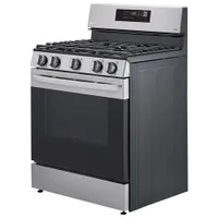 LG 30" 5.8 Cu. Ft. Fan Convection 5-Burner Freestanding Gas Air Fry Range (LRGL5823S) - Stainless