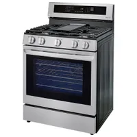 LG 30" 5.8 Cu. Ft. True Convection 5-Burner Freestanding Gas Air Fry Range (LRGL5825F) - Stainless