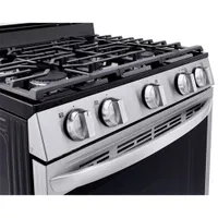 Cuisinière gaz autonome 5 brûleurs convec. véritable friture air 5,8 pi³ 30 po LG (LRGL5825F) - Inox