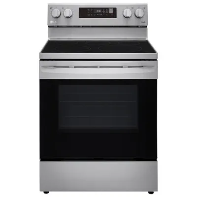 Cuisinière électrique 5 éléments/convection/friture air 6,3 pi³ 30 po de LG (LREL6323S) - Inox