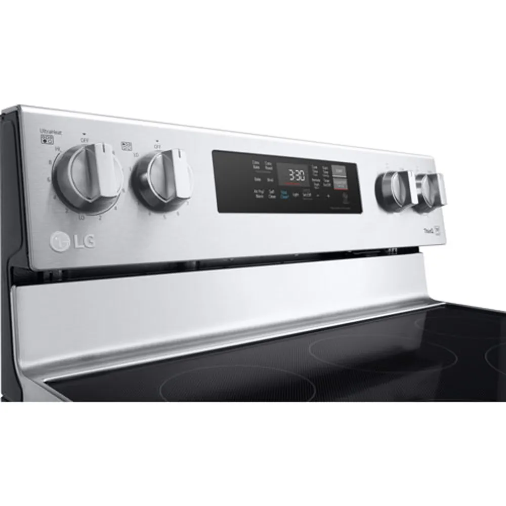 Cuisinière électrique 5 éléments/convection/friture air 6,3 pi³ 30 po de LG (LREL6323S) - Inox