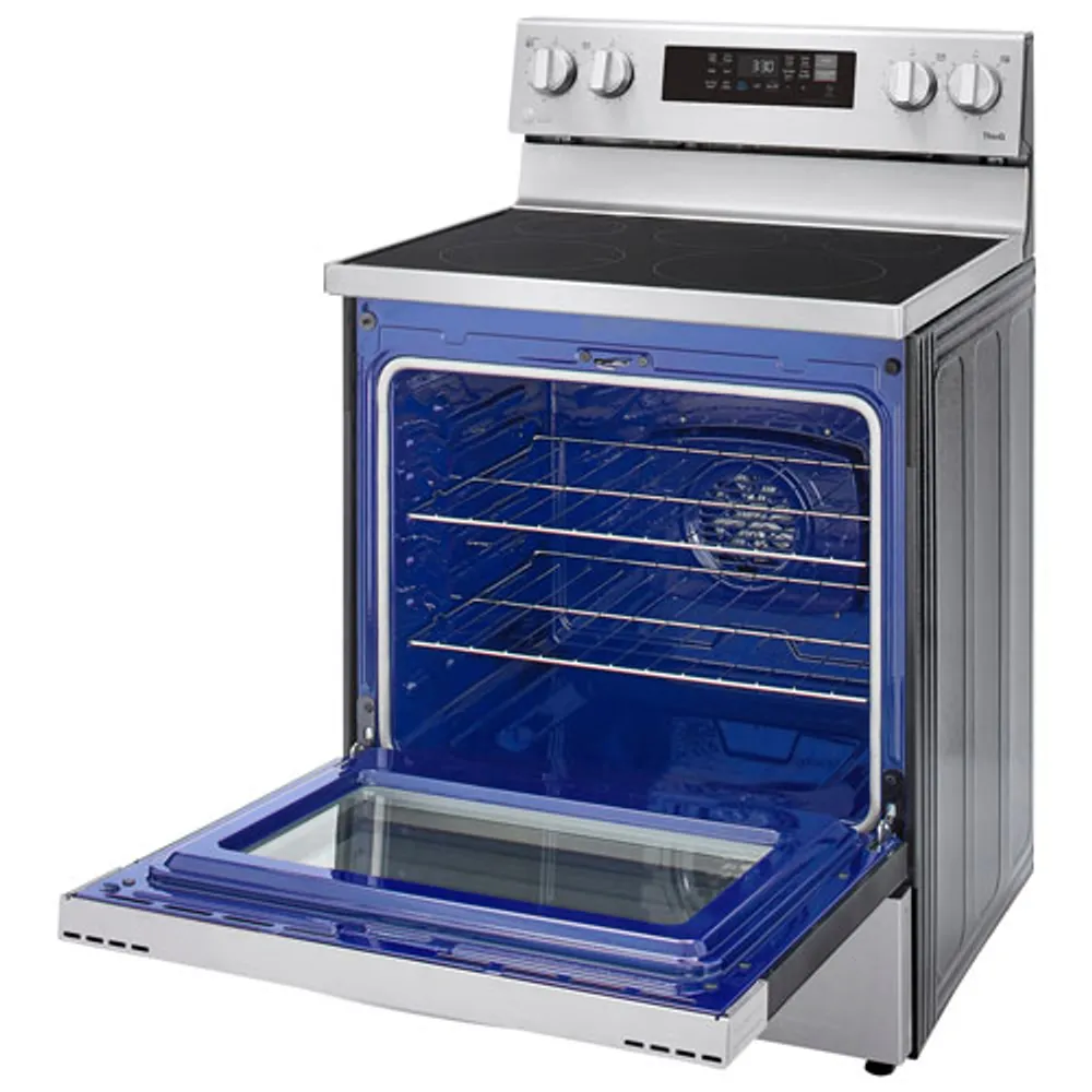 Cuisinière électrique 5 éléments/convection/friture air 6,3 pi³ 30 po de LG (LREL6323S) - Inox