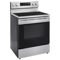 Cuisinière électrique 5 éléments/convection/friture air 6,3 pi³ 30 po de LG (LREL6323S) - Inox