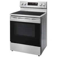 Cuisinière électrique 5 éléments/convection/friture air 6,3 pi³ 30 po de LG (LREL6323S) - Inox