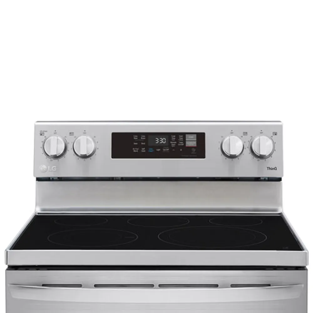 Cuisinière électrique 5 éléments/convection/friture air 6,3 pi³ 30 po de LG (LREL6323S) - Inox